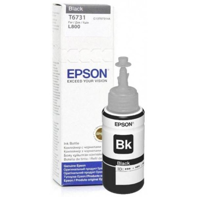 BOUTEILLE ENCRE ORIGINAL EPSON T6731 NOIR