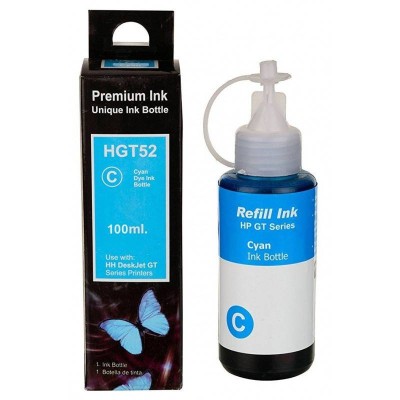 BOUTEILLE D'ENCRE ADAPTABLE HP HGT52 - 70 ML - CYAN