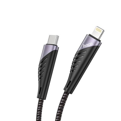 CABLE U95 TYPE C APPLE 1.2M 20W 3.0A HOCO BLACK - Agora Informatique
