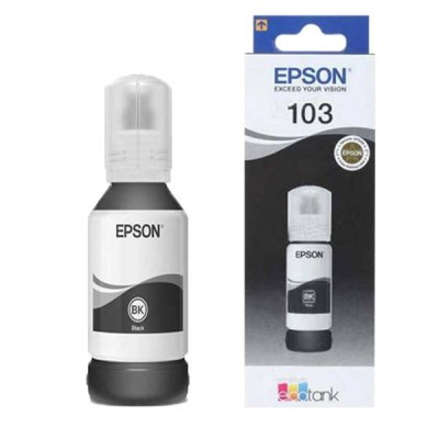 BOUTEILLE D'ENCRE ADAPTABLE EPSON ECOTANK 103 - 70 ML - NOIR