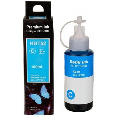 BOUTEILLE D'ENCRE ADAPTABLE HP HGT52 - 100 ML - CYAN
