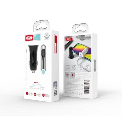 CHARGEUR VOITURE XO TZ10 AVEC UN CABLE MICRO NOIR
