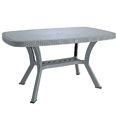 TABLE DE JARDIN SOTUFAB RECTANGULAIRE HARMONY 81.7 X 136.7CM GRIS