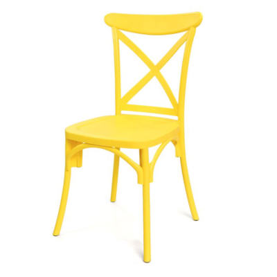 CHAISE BROOKLYN PLASTIQUE JAUNE