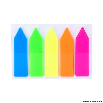 STICK-NOTE FLÈCHE FLUO / 5 COULEURS