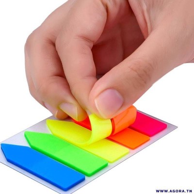 STICK-NOTE FLÈCHE FLUO / 5 COULEURS