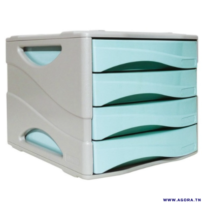 BLOC DE 4 TIROIRS ARDA / BLEU PASTEL | agorav1.pi2r-dev.tech