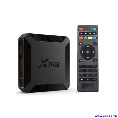BOX TV ANDROID X96Q 4GO 32GO NOIR + ABONNEMENT IPTV 12 MOIS