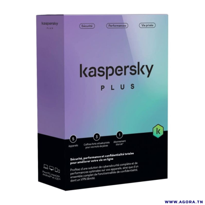 ANTIVIRUS KASPERSKY PLUS 5 POSTES | 1 AN | agorav1.pi2r-dev.tech
