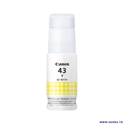 BOUTEILLE D'ENCRE ORIGINAL CANON GI-43-Y - Jaune