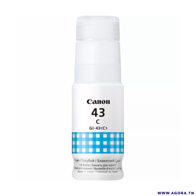 BOUTEILLE D'ENCRE ORIGINAL CANON-GI-43- CYAN