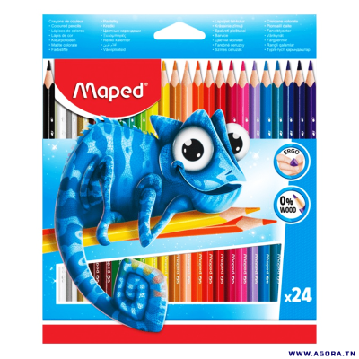 PAQUET DE 24 CRAYONS MAPED COULEUR | agorav1.pi2r-dev.tech