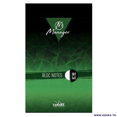 BLOC NOTE A4 MANAGER 50 FEUILLES GM 80G YAMAMA  0002022
