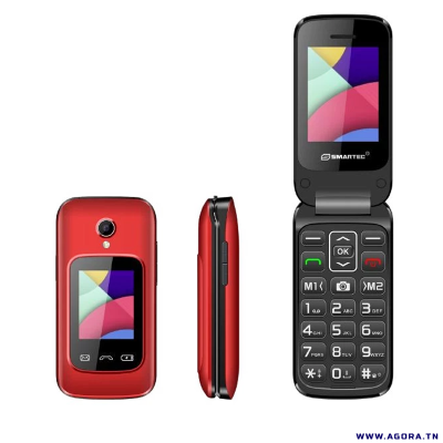 TELEPHONE PORTABLE SMARTEC F1 ROUGE