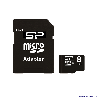 CARTE MEMOIRE SILICON POWER 8 GB SP008GBSTH010V10SP  | agorav1.pi2r-dev.tech