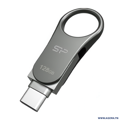 FLASH DISQUE 128GO SILICON POWER C80 OTG USB 3.2 TYPE C