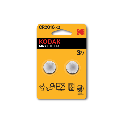 PILE KODAK CR2016 MAX LITHIUM BL2