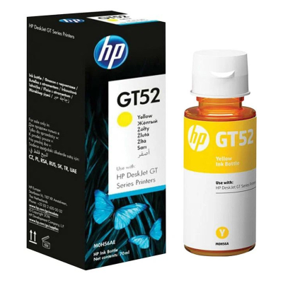 BOUTEILLE D'ENCRE HP ORIGINAL GT52 JAUNE
