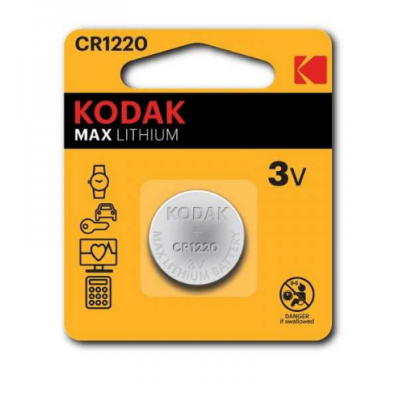 PILE KODAK CR1220 MAX LITHIUM B2
