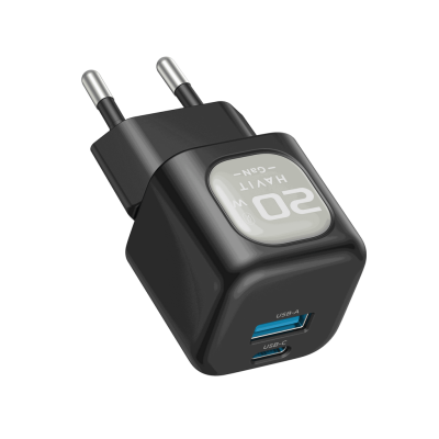 TETE CHARGEUR HAVIT FAST CHARGER HV-UC220 DUAL USB-C 20W+USB-A18W