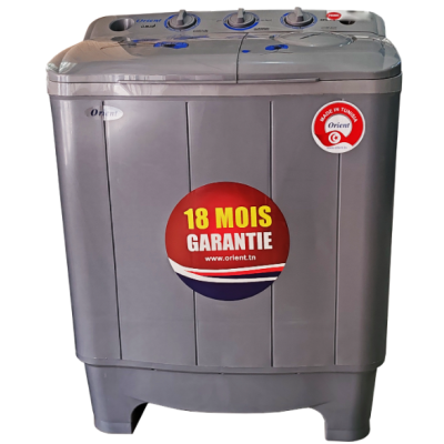 MACHINE À LAVER ORIENT SEMI-AUTOMATIQUE 8KG GRIS