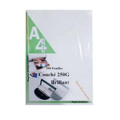 100 X FEUILLES PAGE DE GARDE 250G BRILLANT