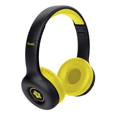 CASQUE BLUETOOTH TRUST NOUNA KIDS JAUNE NOIR