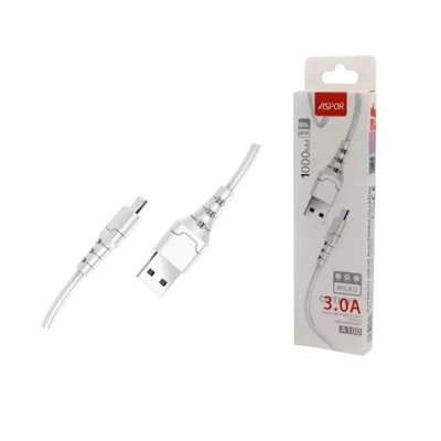 CABLE ASPOR MICRO USB 1M A100 | BLANC