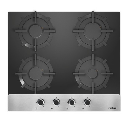 PLAQUE DE CUISSON PREMIUM AP641.BX01 4 FEUX 60CM NOIR INOX